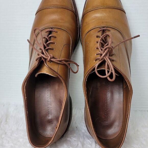 Allen Edmonds "Park Avenue" Men's Shoes Size 11.5 D Cap Toe Oxfords Walnut - Picture 8 of 11
